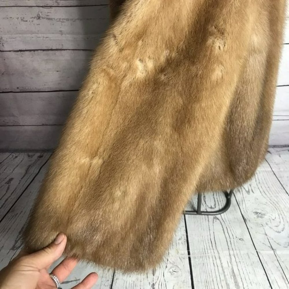 AJ Ugent Autumn Haze Emba Natural Brown Mink Coat - Picture 11 of 16